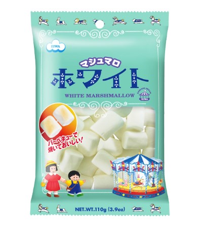 エイワ ホワイトマシュマロ(バニラ味) 110g×12袋入 ケース販売