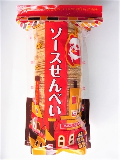 五十鈴製菓　赤パンダのソースせんべい（無着色）　132ｇ　駄菓子せんべい