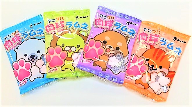 オリオン アニマル肉球ラムネ ピーチ味 9ｇ× 30個入 駄菓子 ラムネ菓子 