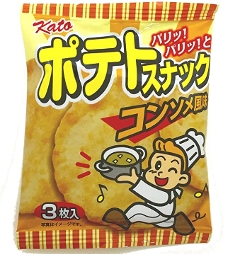 ポテトスナック　コンソメ風味　3枚　20袋入　駄菓子スナック　かとう製菓