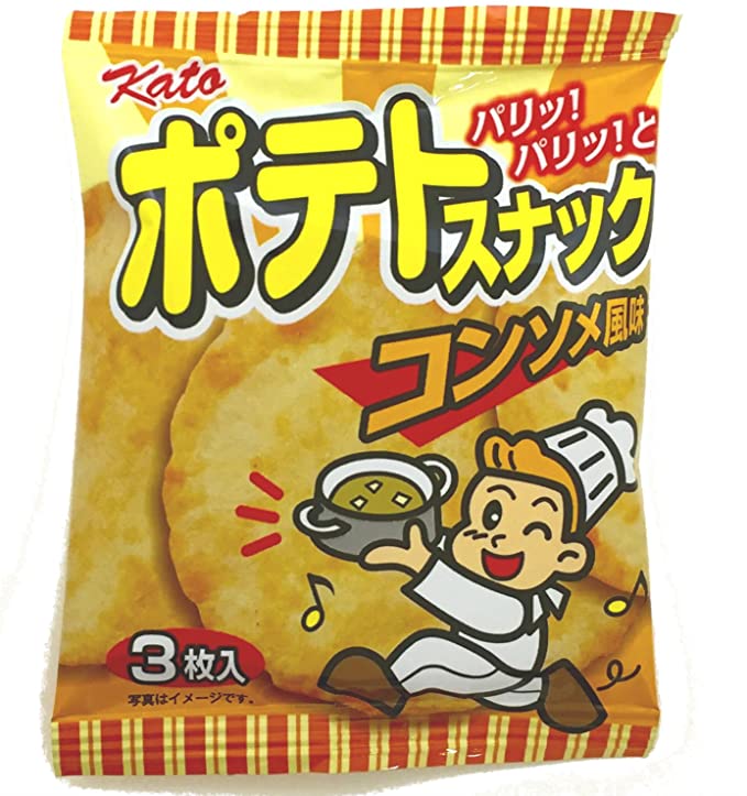 ポテトスナック コンソメ風味 3枚 20袋入 駄菓子スナック かとう