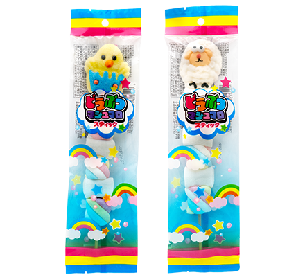 やおきん どうぶつマシュマロスティック 12本 駄菓子 マシュマロ