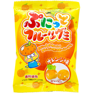 やおきん ぷにっとフルーツグミ オレンジ味 24個入 グミ うえだがし
